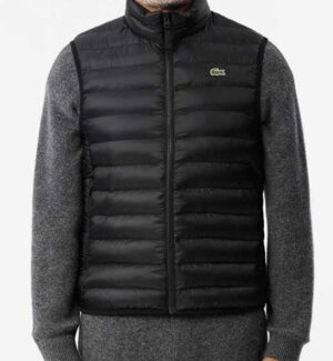 ΑΜΑΝΙΚΟ ΜΠΟΥΦΑΝ LACOSTE  ΑΝΔΡΙΚΟ ΜΑΥΡΟ